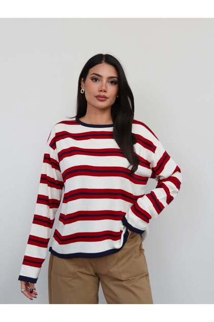 Crew Neck Oversize Knitwear Blouse