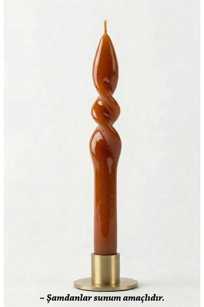 Burgulu Şamdan Mum - Amber