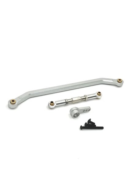 Silver MN128 MN86 MN86S MN86K MN86KS MN G500 Metal Steering Link Rod Pull Rod and Servo Arm 1/12 RC