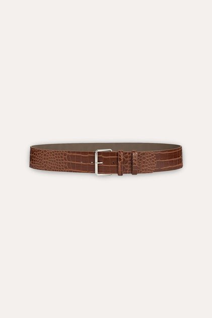 Curea din piele cu model crocodil
