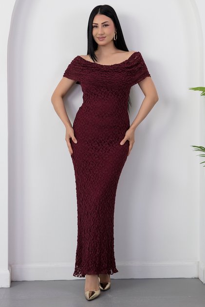 Degaje Collar Lined Lace Dress K-251762