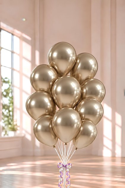 12 inch chrome gold balloon 10 pieces
