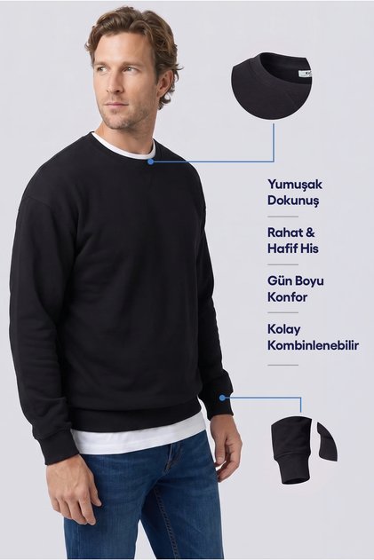 Crew Neck Oversize Cotton Sweatshirt