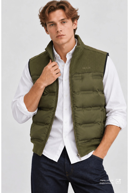 Mathias hook zippered and pocketed scuba fabric standard fit men's vest