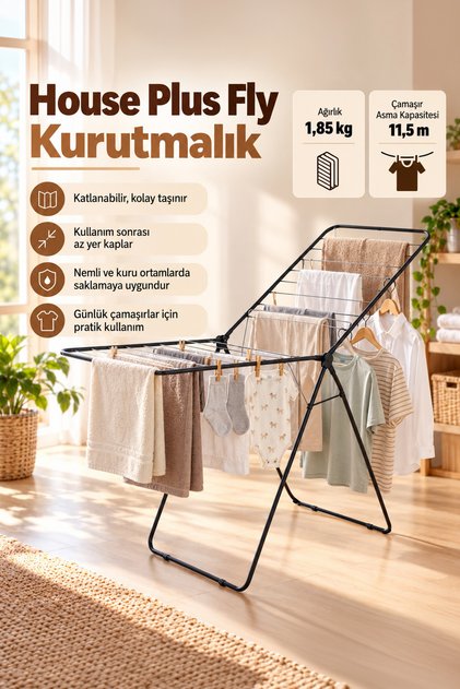 Doğrular House Plus Fly Kurutmalık Çamaşır Kurutma Askısı