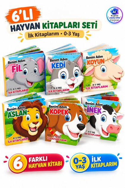My First Educational Books: Animals Set of 6