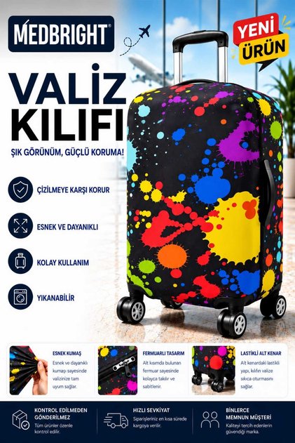 Luggage Covers - Black - Large Size