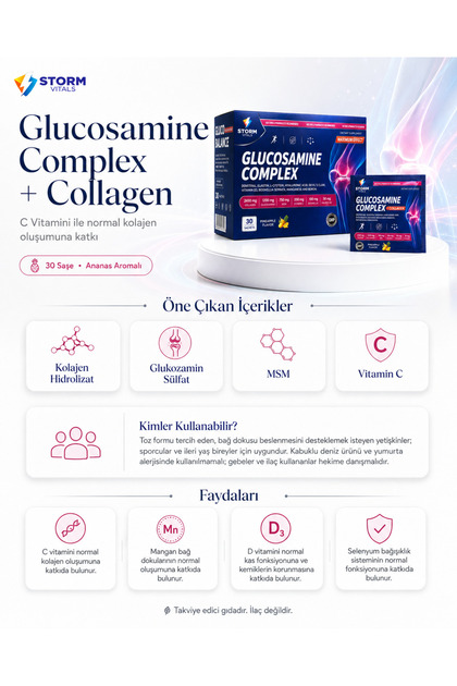 Storm Glucosamin Complex + Plus Collagen 30 Saşe