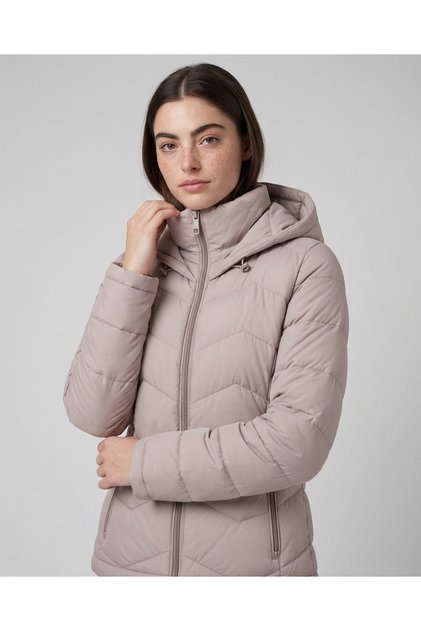 Stretch Outerwear CW533974-AT5 Kadın Mont Açık Gri