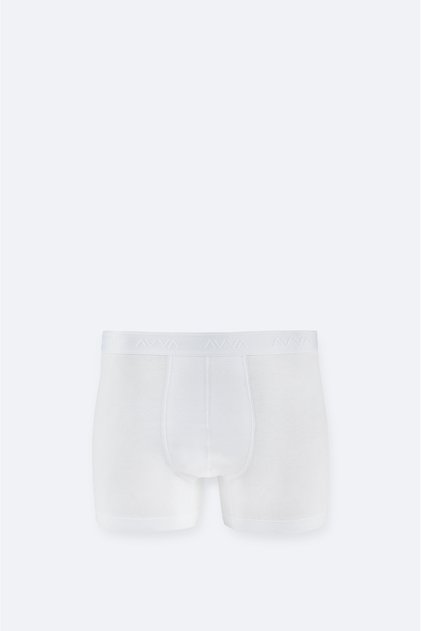Men's White Basic Cotton Breathable Bi-Stretch Single Regular Fit Boxer B009510