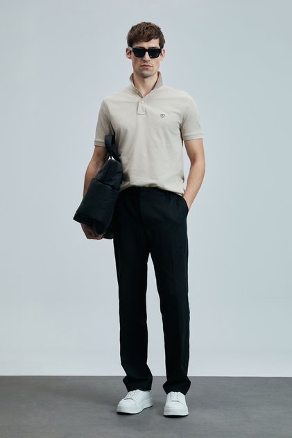 Laon Smart Men's Polo T-Shirt Ecru