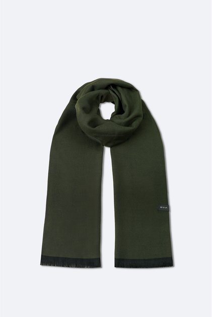 Men's Green Tasseled Plain Shawl B009401