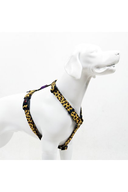 Leopard H-Type Chest Collar Adjustable, Comfortable and Durable Patterned Dog Collar