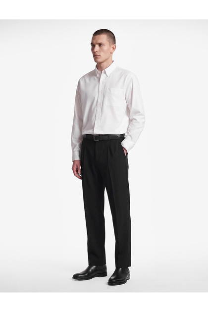 Cotton Button down Collar Oversize Long Sleeve Oxford Shirt