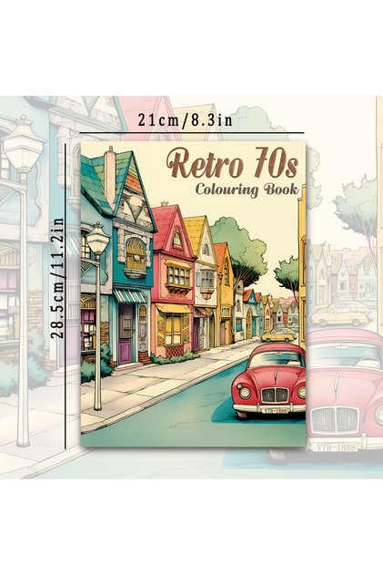 MULTI 1pc, Retro Coloring Book, Teenagers Coloring Book, 30 Different Patterns, 100gsm Thick Paper,