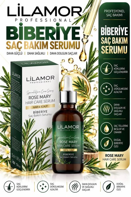 Biberiye Yağı Saç Dökülmesi Ve Yıpranmış Saçlar Için Hızlı Uzamaya Yardımcı 50ml