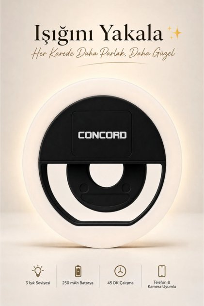 Youtuber Led Selfie Led Işıklı Telefon Tutucu Makyaj Işığı Ring Light Usb Girişli