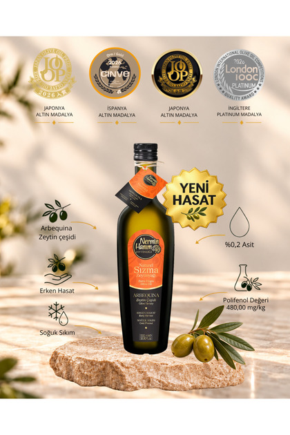 Arbequina - Filtresiz Erken Hasat Soğuk Sıkım Zeytinyağı N.(500ml)