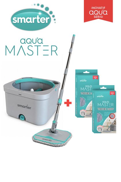 Aqua Master 2-Piece Spare Clean & Dirty Water Separation Automatic Cleaning Set Mop