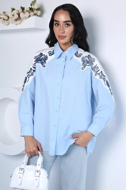 Shoulder Embroidered Shirt