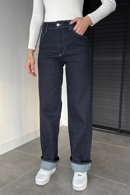 Women's High Waist Palazzo Jean Denim Pants