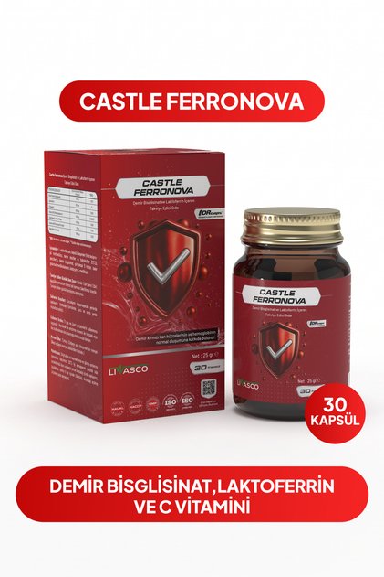 Ferronova Iron Bisglycinate, a Food Supplement Containing Lactoferrin, Vitamin C, and Copper.
