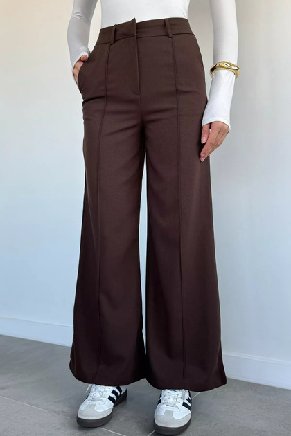 Women's Lawned Wide Leg Trousers