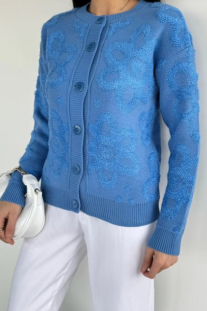 Floral Patterned Knitwear Jacket (Available in S, M, L, XL)