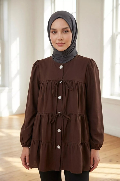 Gülseli Lace Detailed Hijab Tunic