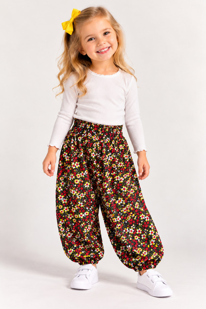Girl's Elastic Viscose Local Style Shalwar