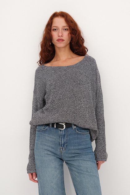 Boat Neck Knitwear Sweater K10315