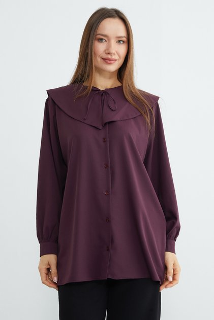 Fullamodest Baby Collar Balloon Sleeve Tunic