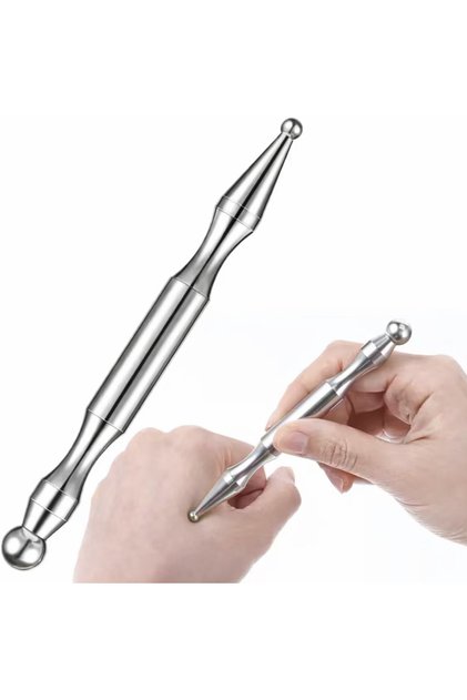 Paslanmaz Akupunktur Kalemi – Profesyonel Nokta Masaj ve Refleks Terapi Aparatı 304 kalite