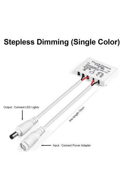 مفتاح تعتيم LED DC 12V مع مستشعر لمس قابل للتعديل للسطوع لمرآة الحمام