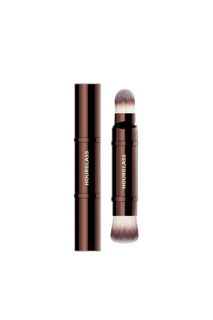 15 Hourglass Makeup Brush- No.15 Retractable Double-Ended Complexion Brush Soft Fiber Hair Fashion D