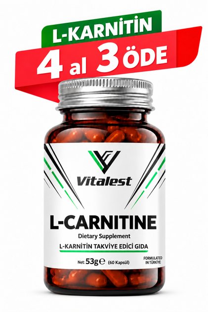L-Carnitine 1500 mg 60 Kapsül | Yeşil Çay Ekstresi + B3 B6 B12 Vitaminli L-Karnitin Takviyesi