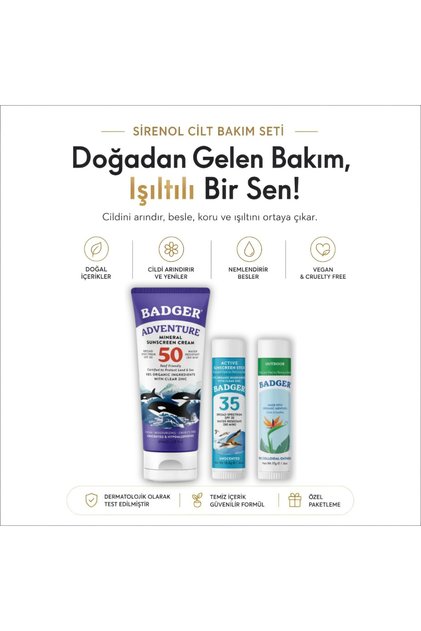 Clear Zinc Yetişkin Güneş Seti ve Outdoor Stick