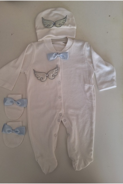 Baby Girl and Boy 3-Piece Overalls Set Hospital Exit 3-Piece Bodysuit Set Baby Gift Set