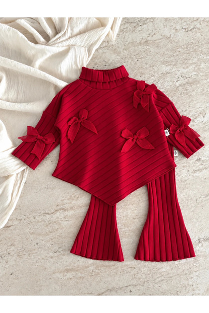 V-Cut Camisole Turtleneck with Bow Special Design Set
