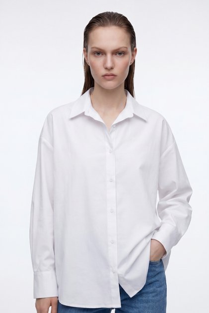 Kadın Uzun Kollu Oversize GÖMLEK