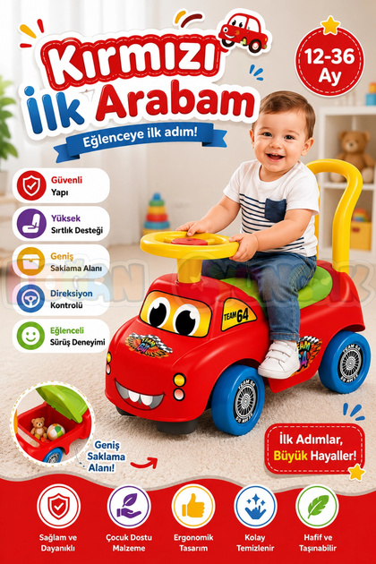 My First Car - My First Car - Ride-On Car - Children's Car - First Step Car