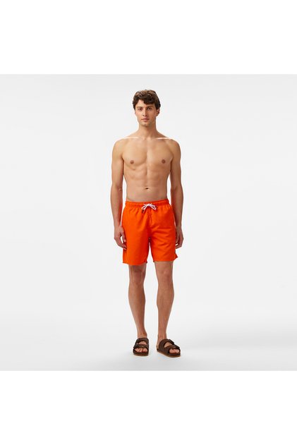 Erkek Turuncu Regular Fit Deniz Şortu