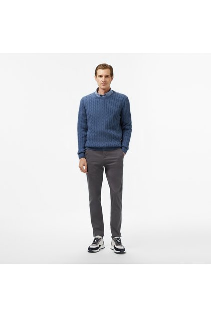 Erkek Gri Slim Fit Pantolon