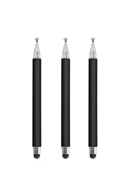 3PCS Black 3/1Pcs Tablet Mobile Phone Universal 2 IN 1 Capacitive Stylus Pen Drawing Pens for IPhone