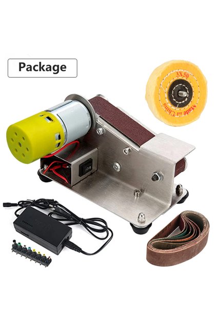 Set 1 110V/220V Mini Electric Belt Sander DIY Polishing Grinding Machine Cutter Edges Sharpener Mult
