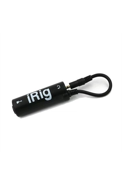 black 1 pc IRIG guitar interface converter 3.5mm audio cable with low background noise, high fidelit