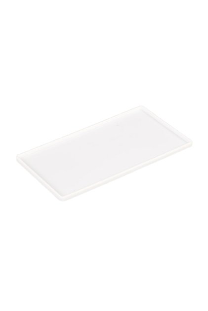 White Silicone Flat Tray Square Anti-slip Bathroom Soap Coffee Tea Cutlery Holder