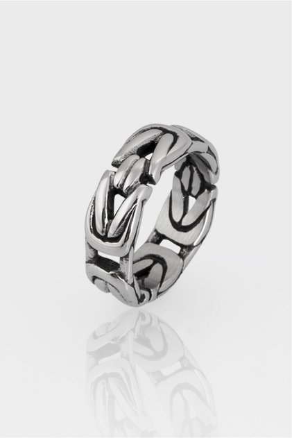 King's Chain 316L Steel Men's King Ring