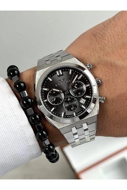 Silver steel band men's wristwatch fm43022a-a2 functions active waterproof gift packaged