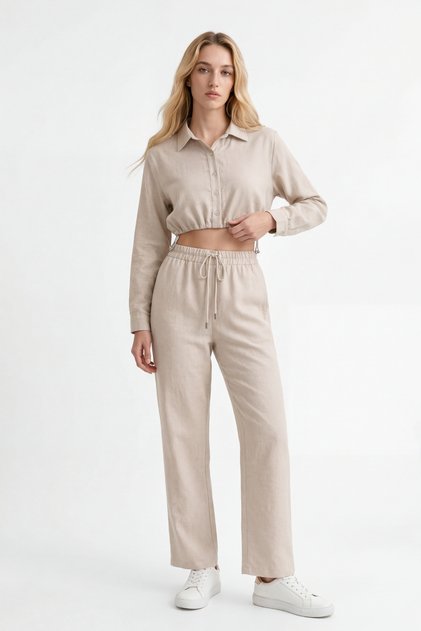 Rb Linen Crop Set